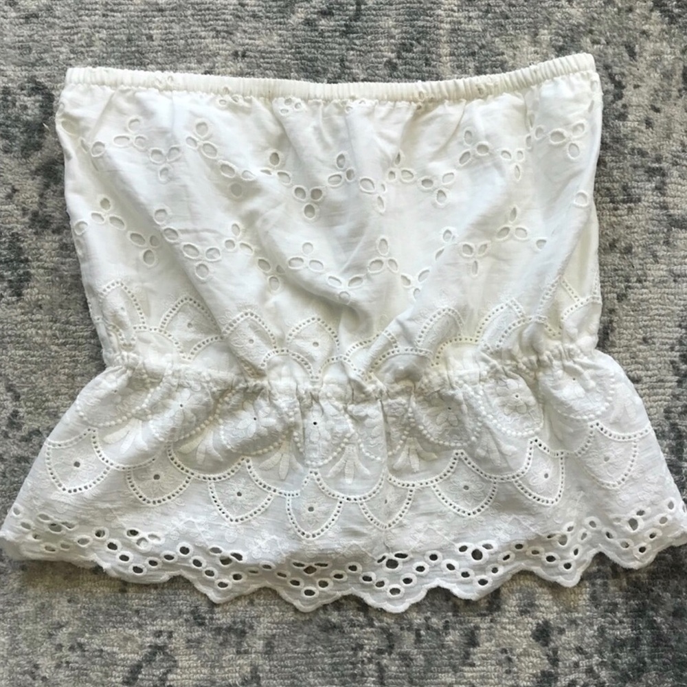 Forever 21 White Lace Tube Top
